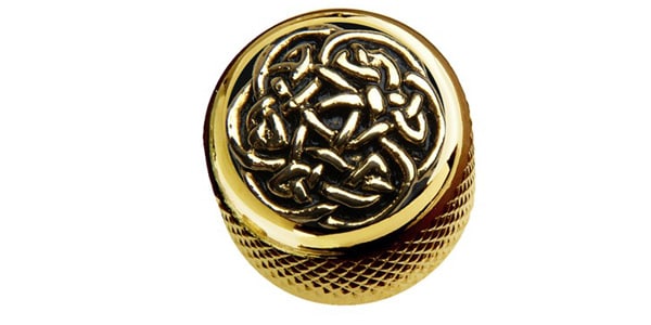 QPARTS / Celtic Weave on Dome Knob Gold