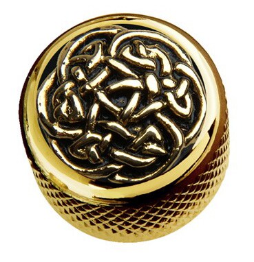 /Celtic Weave on Dome Knob Gold