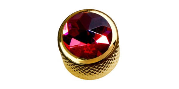 QPARTS ( キューパーツ )  / Red Crystal on Mini-Dome Knob_Gold