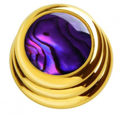 /Purple Abalone Ringo Knob Gold