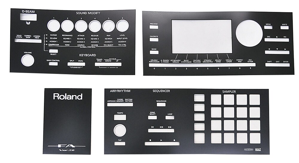 ROLAND/FA用オーバーレイシート