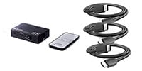 ELECOM / DH-SW4KP21BK+Anker HDMI ケーブル (8K) 0.9m　3本セット