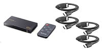 ELECOM / DH-SW8KP31BK+HDMI ケーブル (8K) 0.9m 4本セット