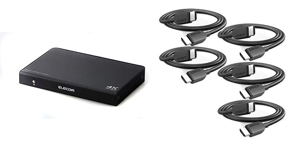 ELECOM ( エレコム )  / VSP-HDP14BK+HDMI ケーブル (8K) 0.9m 5本セット