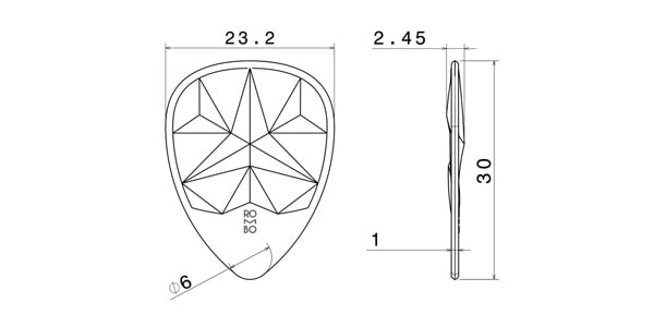 ROMBO / Rombo Crisp Pick-1 mm -Graphite Black画像4