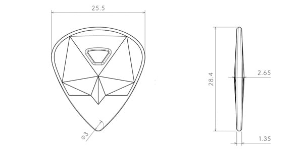 ROMBO / Diamond Pick w-blue 2mm画像2