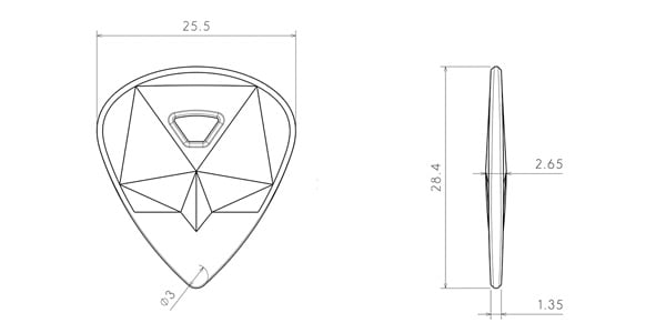 ROMBO / Rombo Diamond Pick Set (4 picks) 2 mm画像3