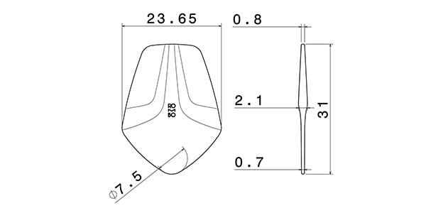 ROMBO ( ロンボ )  / Dune Pick s-re - 0.7mm画像2