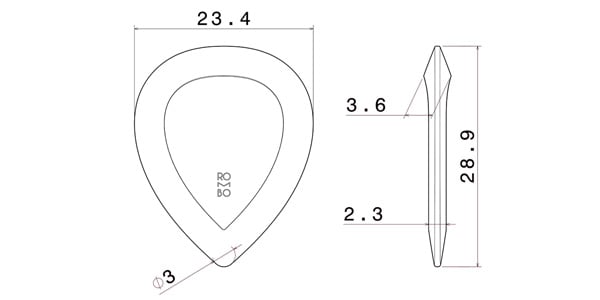 ROMBO / Rombo Jade Pick-2.3 mm -Graphite Black画像4