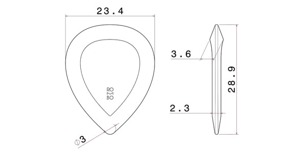 ROMBO / Rombo Jade Pick-2.3 mm -water blue画像2
