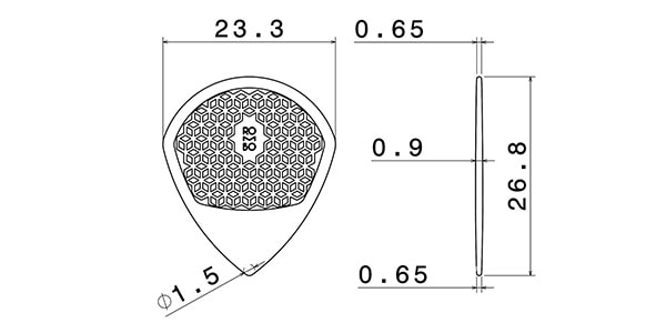 ROMBO / Mosaic Pick s-red - 0.65mm画像2