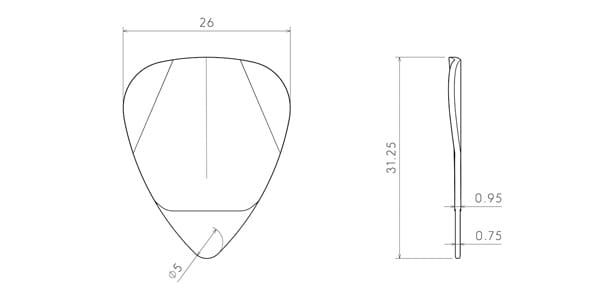 ROMBO / Rombo Origami Pick Set (4 picks) 0.75mm画像3