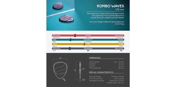 ROMBO / Waves Pick g-black 1.25mm画像5