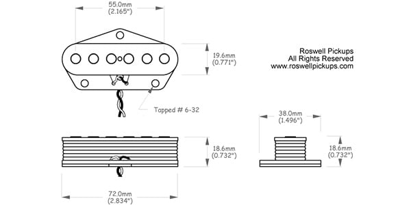 Roswell Pickups / Quater pound Telecaster Pickup / Alnico5 Bridge画像2