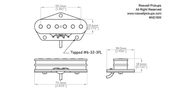 Roswell Pickups / Stacked Humbucker Tele Bridge画像2
