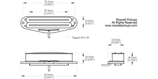Roswell Pickups ( ロズウェル・ピックアップス )  / Hot Rail Blade Neck Black画像3