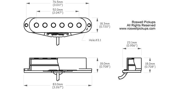 Roswell Pickups ( ロズウェル・ピックアップス )  / Stacked Single White画像2