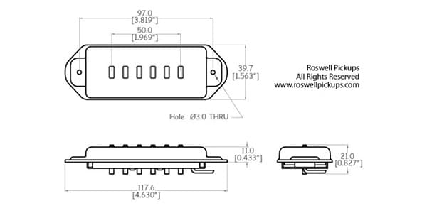 Roswell Pickups ( ロズウェル・ピックアップス )  / P90 Dog Ear Staple Neck画像3