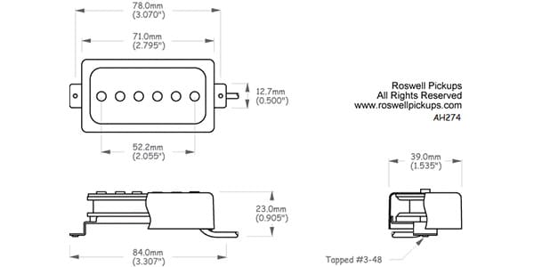 Roswell Pickups ( ロズウェル・ピックアップス )  / Humbucker size Single Coil Neck画像2