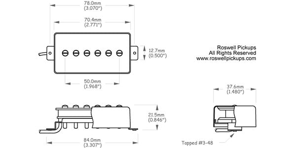 Roswell Pickups ( ロズウェル・ピックアップス )  / Humbucker size P90 Pickup Bridge画像3