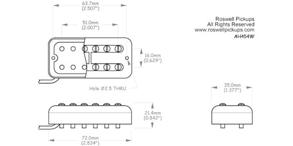 Roswell Pickups ( ロズウェル・ピックアップス )  / Filtertron Universal Mount Bridge画像2