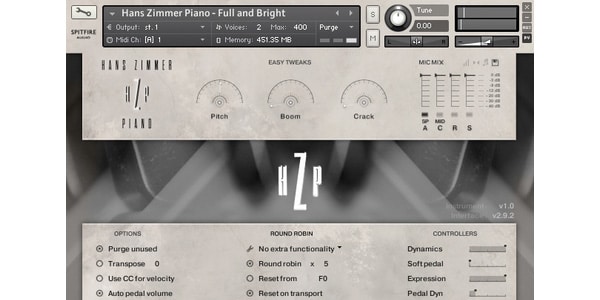 SPITFIRE AUDIO / HANS ZIMMER PIANO Download Delivery画像2
