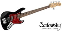 SADOWSKY MetroExpress Hybrid PJ Bass Maple Black High Polish