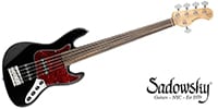 SADOWSKY MetroExpress Vintage JJ Bass 5st Ebony Fretless Black