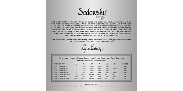 SADOWSKY ( サドウスキー )  / SBCS45B SILVER画像2