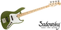 SADOWSKY Metroline Express Vintage JJ Bass Sage Green Metallic