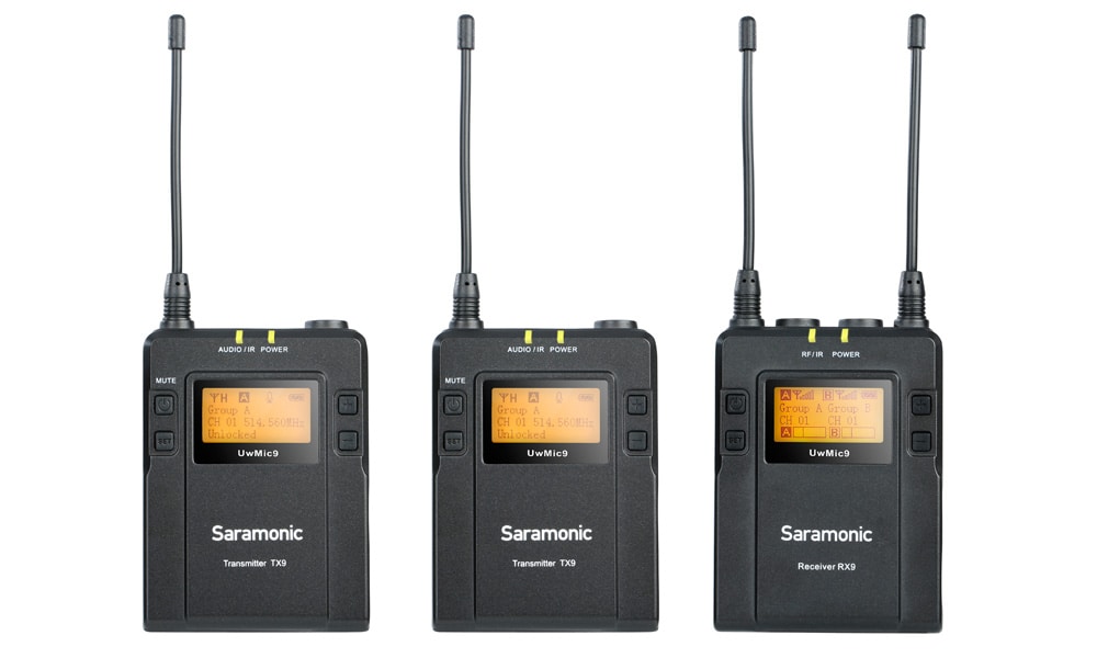 Saramonic ( サラモニック ) UwMic9 Kit2 カメラ用ワイヤレス 受信機+マイク送信機2台 送料無料 | サウンドハウス