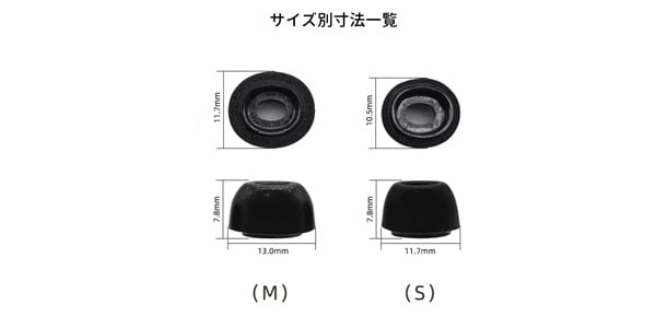 SOSO.LABO ( ソソラボ )  / AirPods Pro用 低反発イヤーチップ S-EPS01(S/M) BLACK画像6