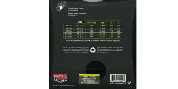 SAVAREZ ( サバレス )  / B70L5 -Light 5-String-画像2