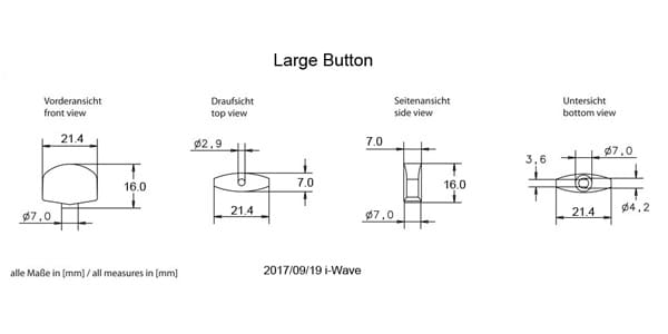 SCHALLER ( シャーラー )  / Large Metal Button M6 GO (1set) / No.2G (1set) Gold画像2