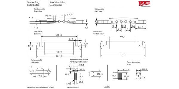 SCHALLER / Stop Tailpiece Black Chrome 画像2