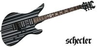 SCHECTER SYNYSTER STANDARD Gloss Black w/Silver Pin Stripes