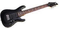 SCHECTER OMEN-8 Black　8弦ギター