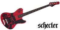 SCHECTER Simon Gallup Ultra Spitfire Bass Red