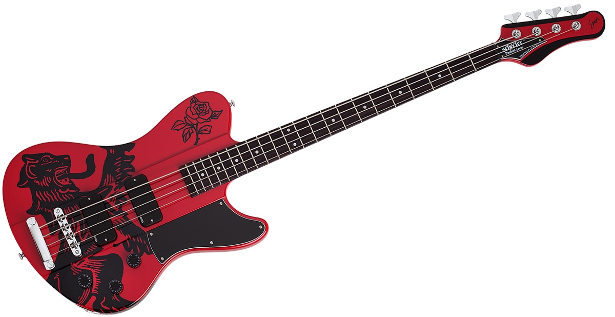 SCHECTER/Simon Gallup Ultra Spitfire Bass Red