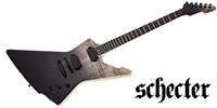 SCHECTER E-1 SLS Evil Twin Black Fade Burst