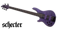 SCHECTER C-5 GT Bass LH Satin Trans Purple