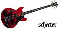 SCHECTER / Simon Gallup Corsair Electric Bass Red Black