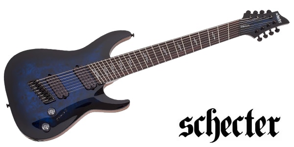 SCHECTER ( シェクター )  / Omen Elite-8 Multiscale See-Thru Blue Burst