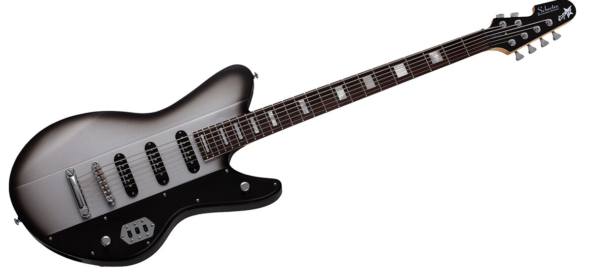 SCHECTER/Robert Smith UltraCure VI Silver Burst Pearl