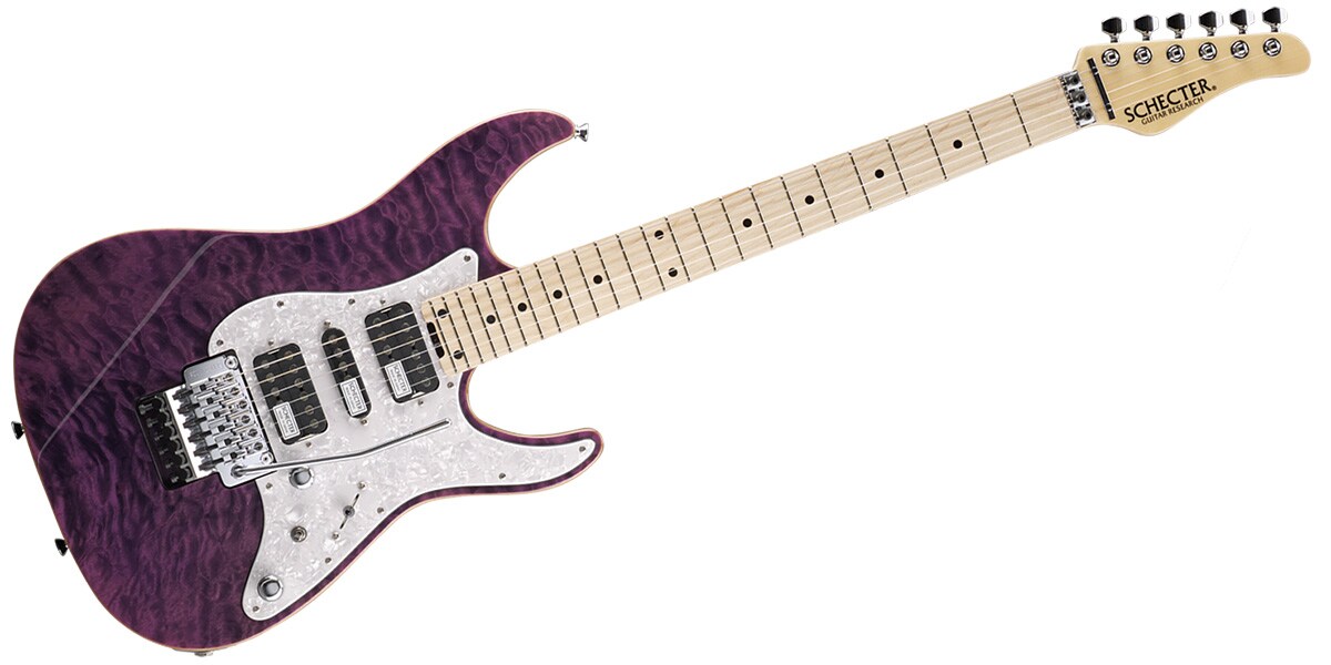 SCHECTER/SD-2-24-AL Maple See-thru Purple