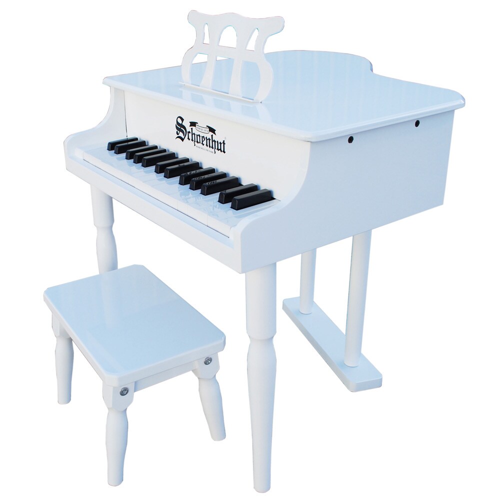 SCHOENHUT/Classic Baby Grand Piano White