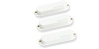 SEYMOUR DUNCAN AS-1s BLACKOUTS STRAT SET White