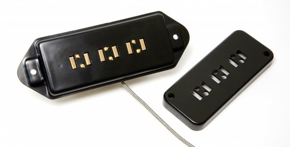 SEYMOUR DUNCAN/P-90 Staple Dog Ear Bridge Black