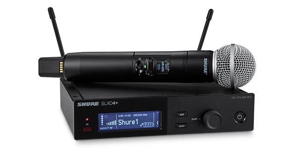 SHURE ( シュア )  / SLX-D+ ハンドヘルド型送信機SM58、シングル受信機 x1、JB