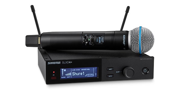 SHURE ( シュア )  / SLX-D+ ハンドヘルド型送信機Beta58、シングル受信機 x1、JB